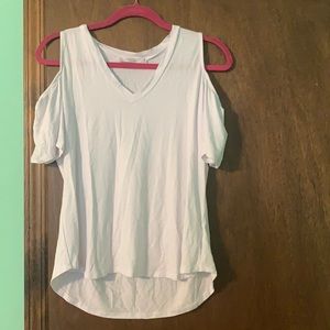 Off the shoulder white top